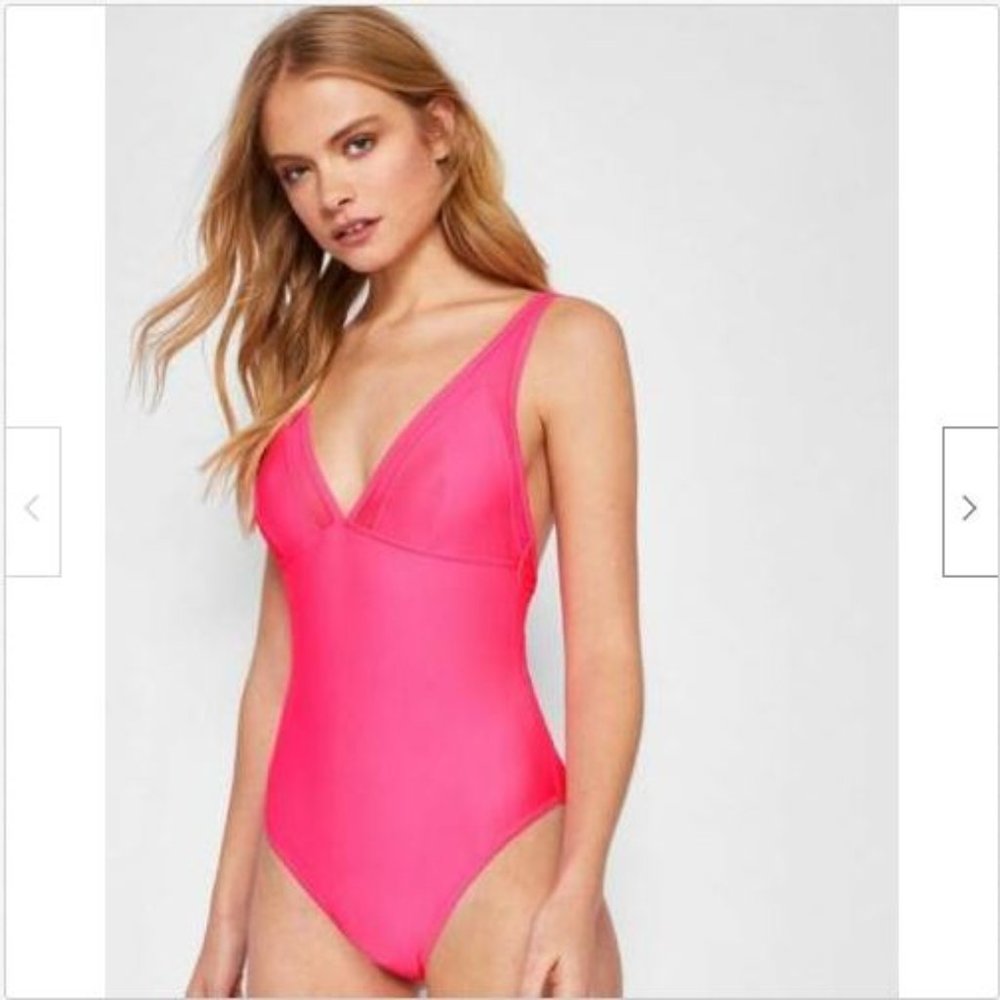 Ted Baker 'Rubee' Mesh Inset One Piece Swimsuit